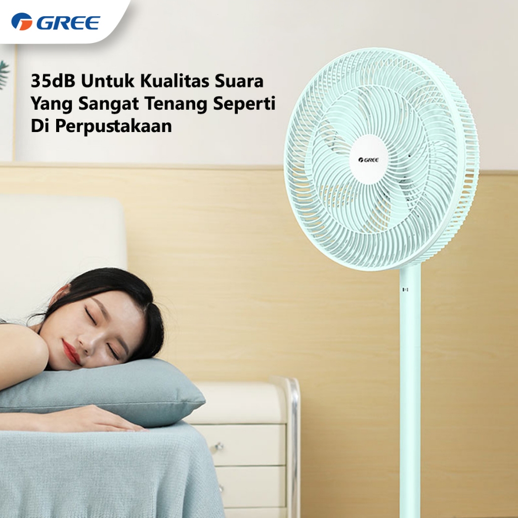 Jual Kipas Angin Gree Green Wind Fan 14 Inch 3 Level Speed Model GCF-14IGN