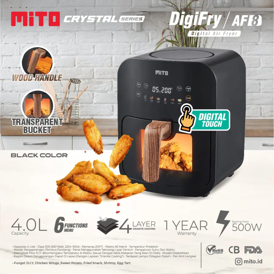 Jual MITO Air Fryer Digifry AF8 4 Liter